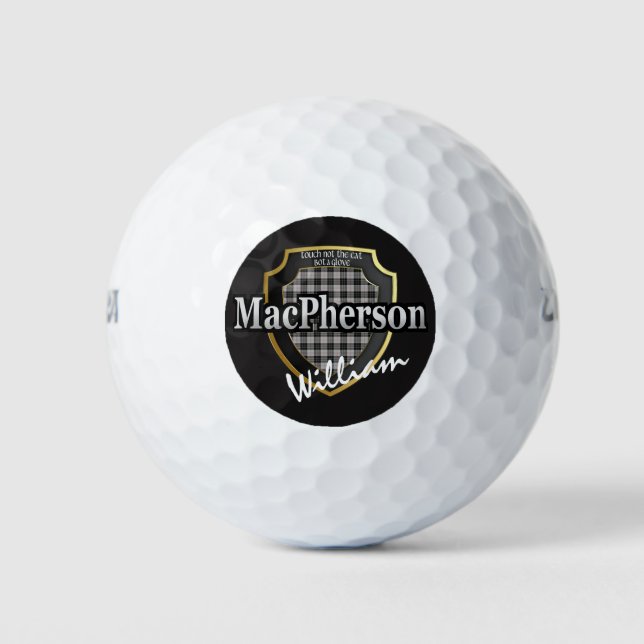 Scottish Clan MacPherson Personalise Your Name Golf Balls (Front)