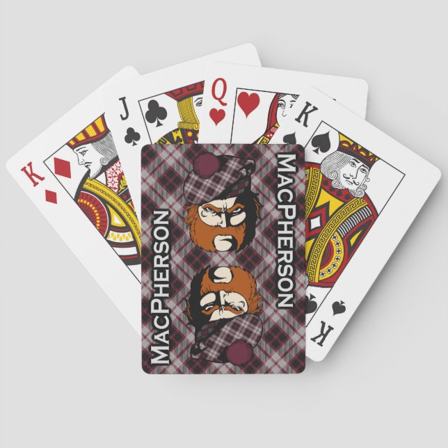 Scottish Clan MacPherson Tartan Deck Playing Cards (Back)