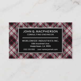 Scottish Clan MacPherson Tartan Plaid Business Card