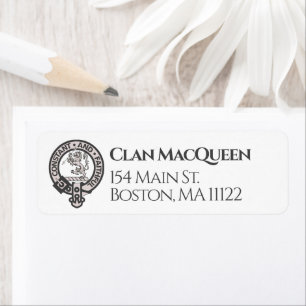 Scottish Clan MacQueen Badge Address Label