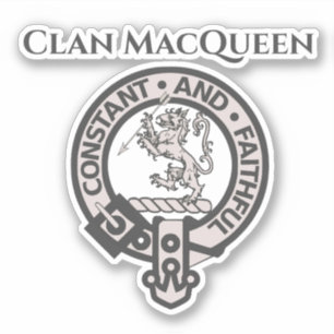 Scottish Clan MacQueen Crest Badge Sticker