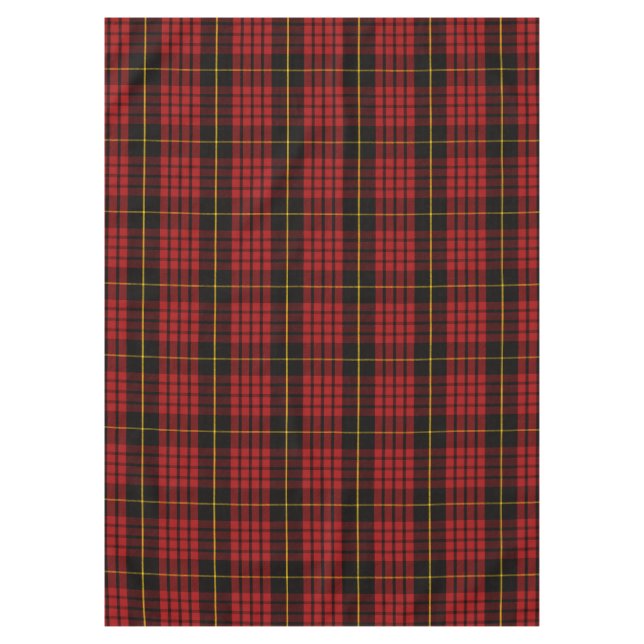 Scottish Clan MacQueen Tartan Plaid Tablecloth (Front)