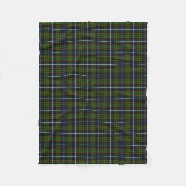 Scottish Clan MacRae Hunting Classic Tartan Fleece Blanket (Front)