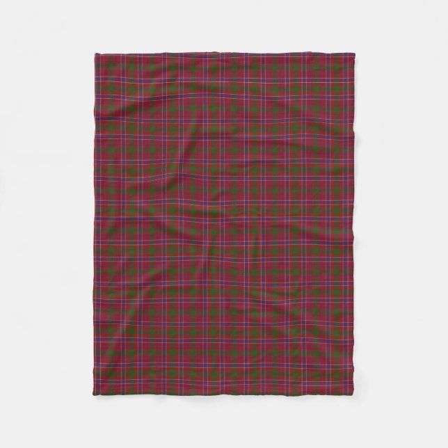 Scottish Clan MacRae Red Classic Tartan Fleece Blanket (Front)