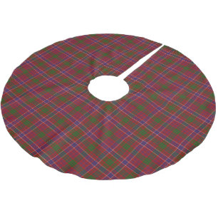 Scottish Clan MacRae Red Tartan Brushed Polyester Tree Skirt