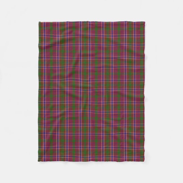 Scottish Clan MacRae Tartan Plaid Fleece Blanket (Front)