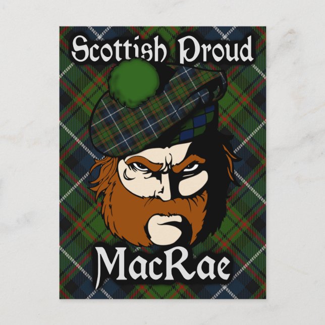 Scottish Clan MacRae Tartan Postcard (Front)