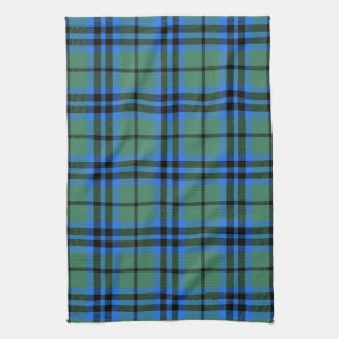 Scottish Clan Marshall Tartan Plaid Tea Towel