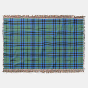 Scottish Clan Marshall Tartan Plaid Throw Blanket