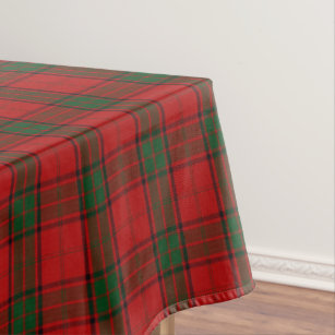 Scottish Clan Maxwell Red Green Tartan Tablecloth