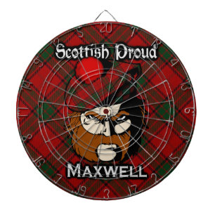 Scottish Clan Maxwell Tartan Dartboard