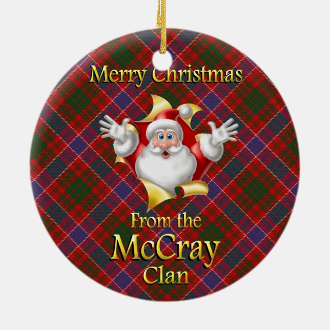Scottish Clan McCray Christmas Ornament (Back)