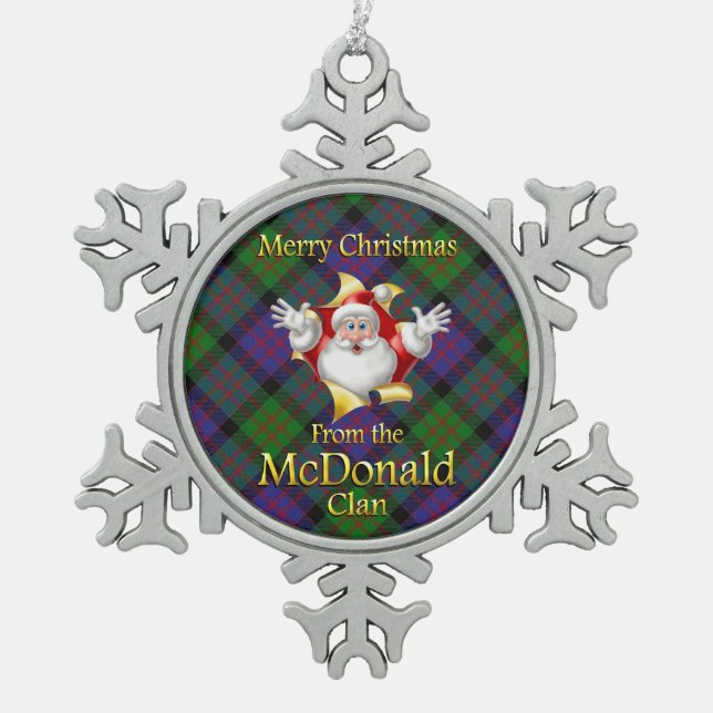 Scottish Clan McDonald Christmas Ornament (Front)