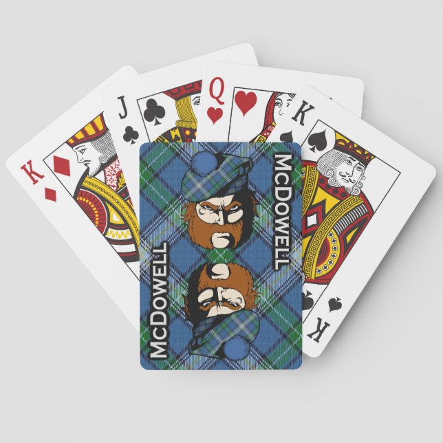 Scottish Clan McDowell Tartan Deck Playing Cards (Back)