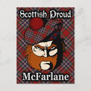 Scottish Clan McFarlane Tartan Postcard