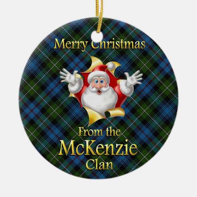 Scottish Clan McKenzie Christmas Ornament (Front)