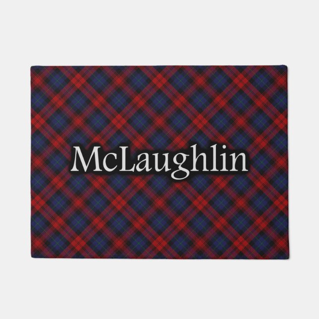 Scottish Clan McLaughlin MacLachlan Tartan Doormat (Front)