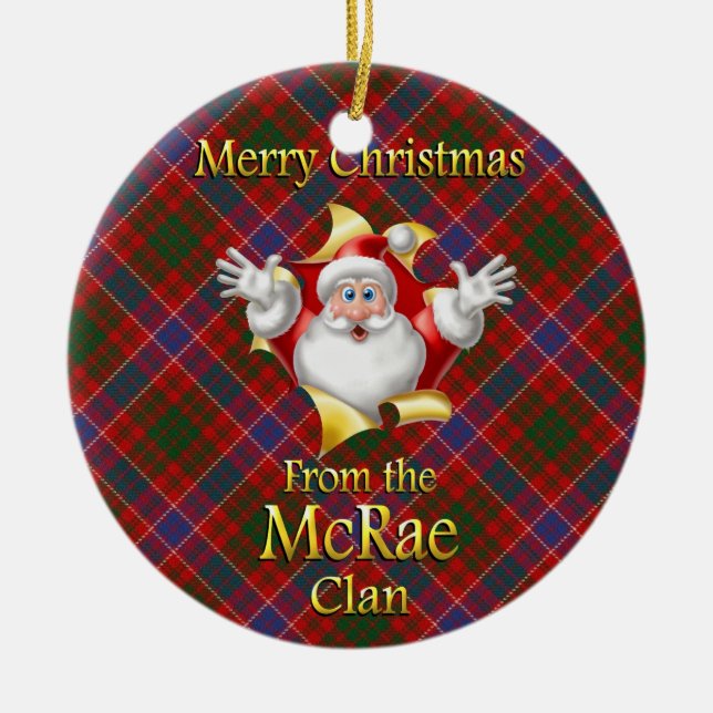 Scottish Clan McRae Christmas Ornament (Front)