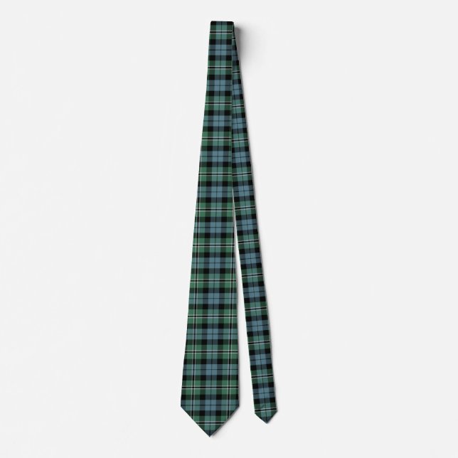 Scottish Clan Melville Tartan Plaid Tie (Front)