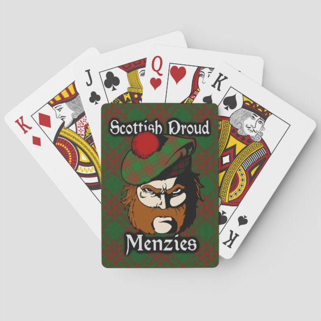 Scottish Clan Menzies Tartan Deck Playing Cards (Back)