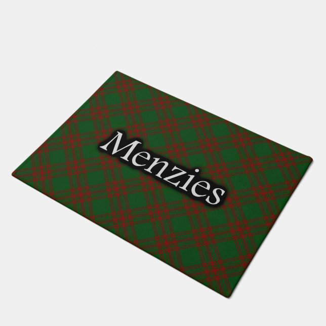 Scottish Clan Menzies Tartan Doormat (Angled)