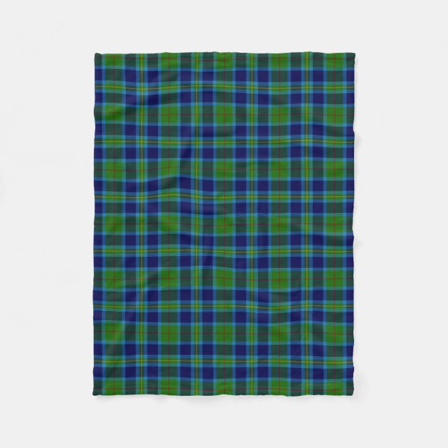 Scottish Clan Miller Tartan Plaid Fleece Blanket (Front)