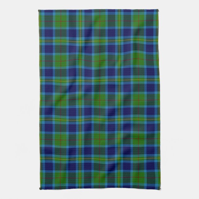 Scottish Clan Miller Tartan Plaid Tea Towel (Vertical)
