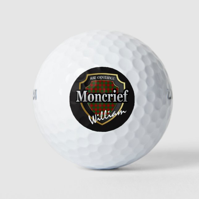 Scottish Clan Moncrief Personalise Your Name Golf Balls (Front)
