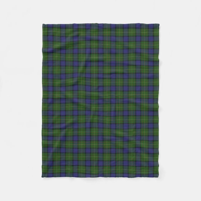 Scottish Clan Muir Classic Tartan Fleece Blanket (Front)