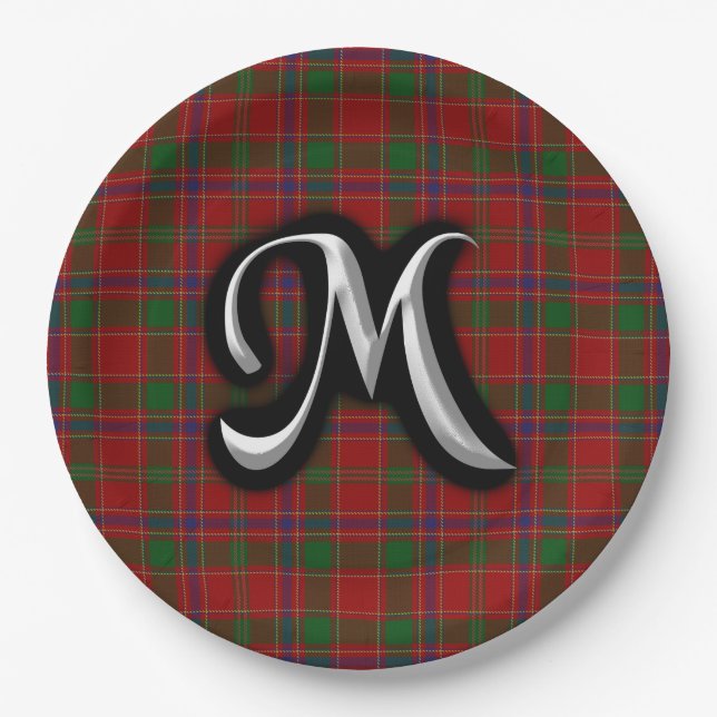 Scottish Clan Munro Tartan Paper Plate (Front)