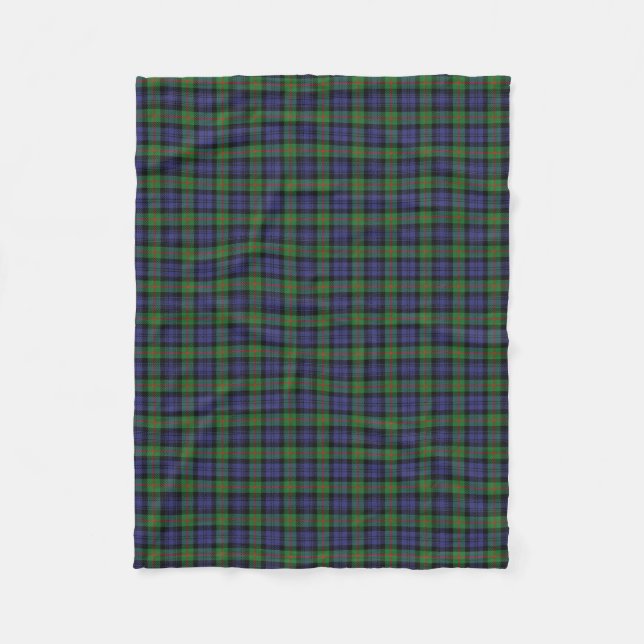 Scottish Clan Murray Classic Tartan Fleece Blanket (Front)