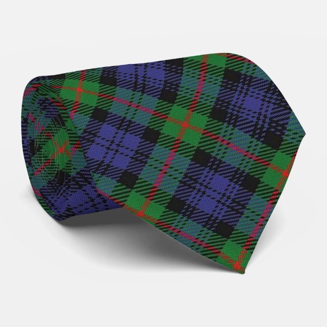 Scottish Clan Murray M Monogram Tartan Tie (Rolled)