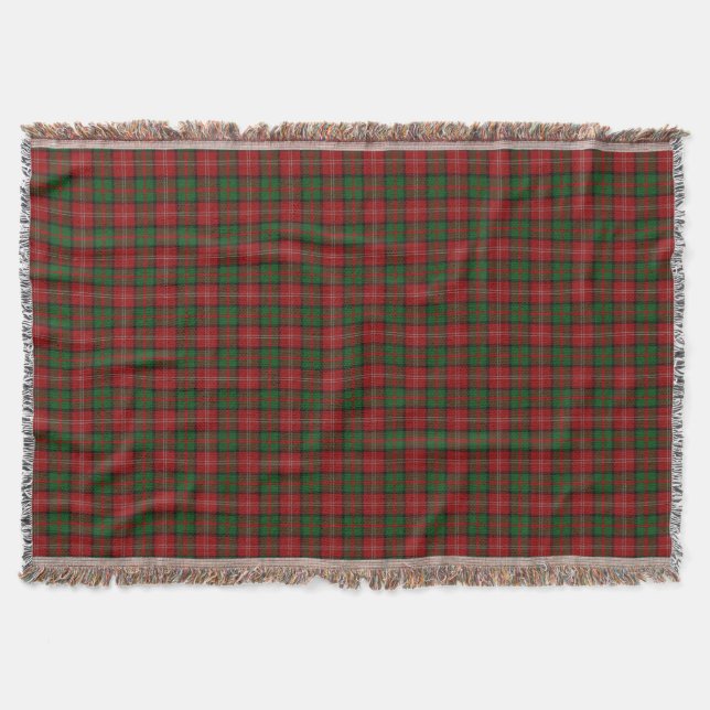Scottish Clan Nisbet Nesbitt Nesbit Tartan Throw Blanket (Front)