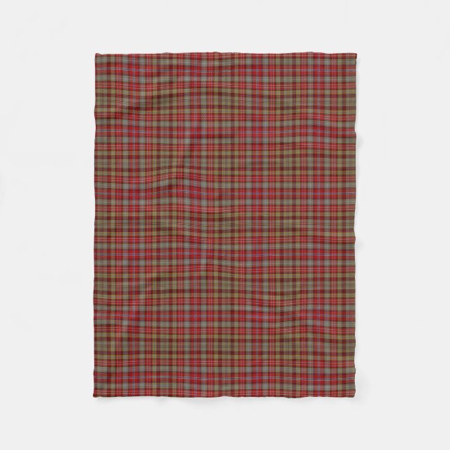 Scottish Clan Ogilvie Ogilvy Classic Tartan Fleece Blanket (Front)