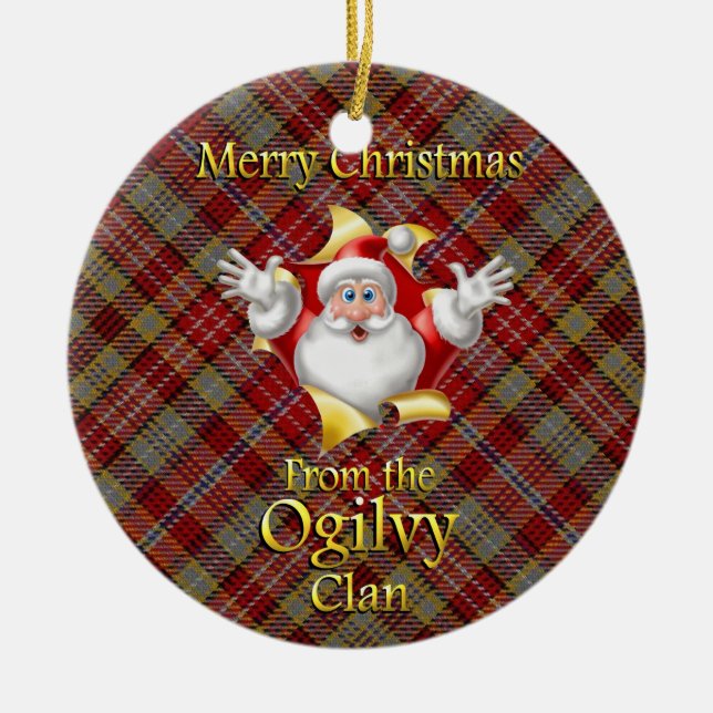 Scottish Clan Ogilvy Christmas Ornament (Front)