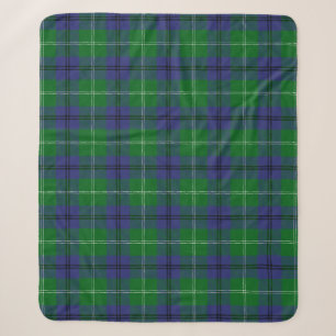 Scottish Clan Oliphant Tartan Plaid Sherpa Blanket