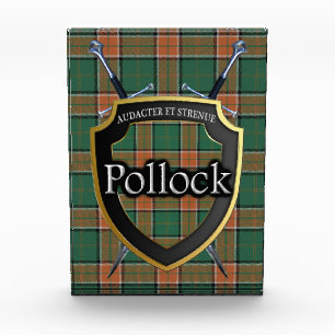 Scottish Clan Pollock Tartan Photo Block