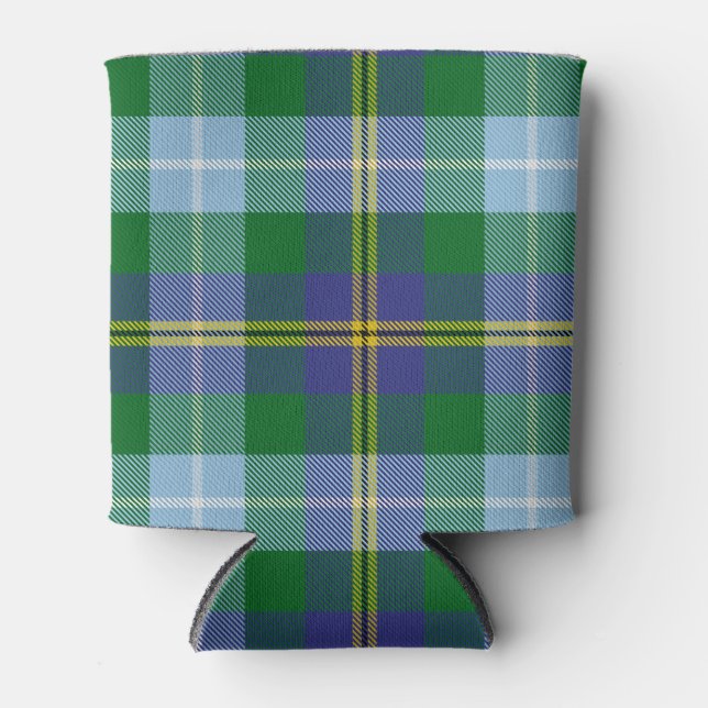 Scottish Clan Porteous Tartan Plaid Can Cooler (Front)