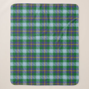Scottish Clan Porteous Tartan Plaid Sherpa Blanket