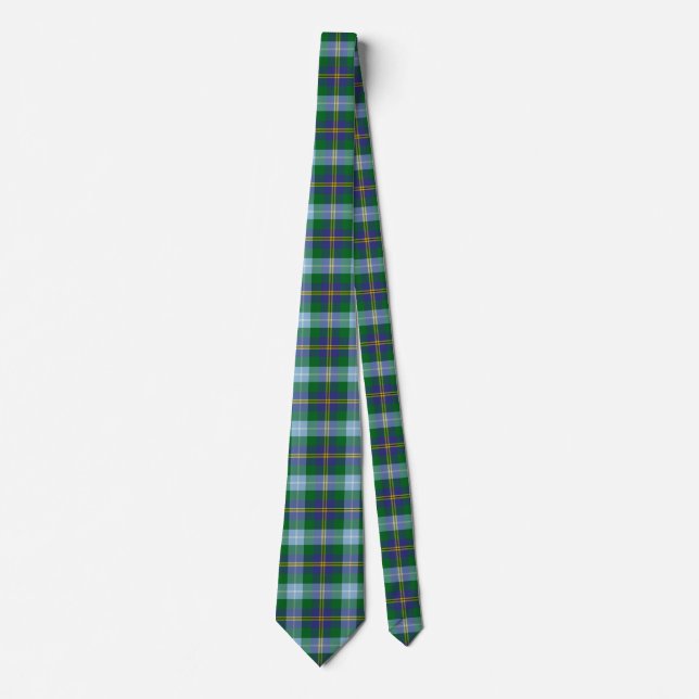Scottish Clan Porteous Tartan Plaid Tie (Front)