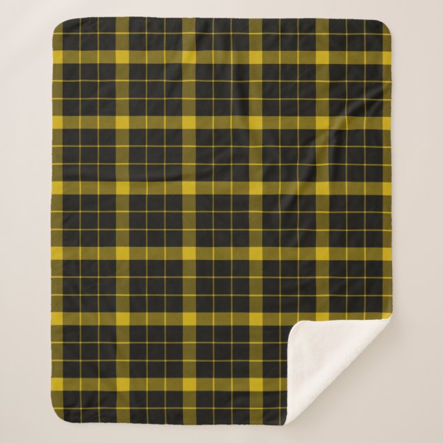Scottish Clan Raeburn Tartan Plaid Sherpa Blanket (Front)