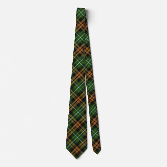 Scottish Clan Ramsay Ramsey Orange Hunting Tartan Tie (Front)