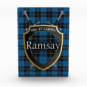 Scottish Clan Ramsay Tartan Photo Block