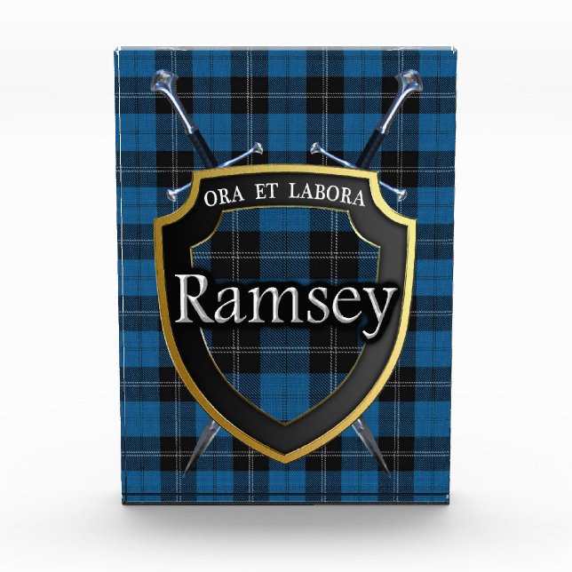 Scottish Clan Ramsey Ramsay Tartan Photo Block (Front)