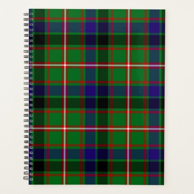Scottish Clan Reid Tartan Plaid Planner (Front)