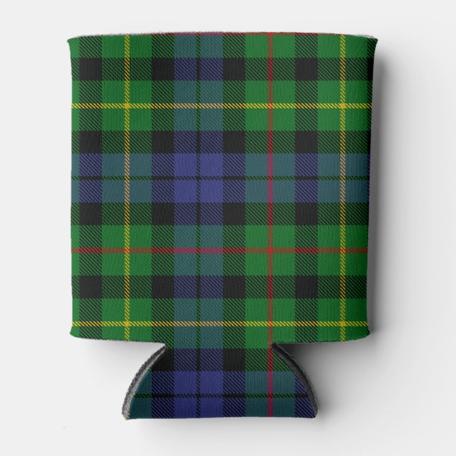 Scottish Clan Rollo Tartan Plaid Can Cooler (Front)