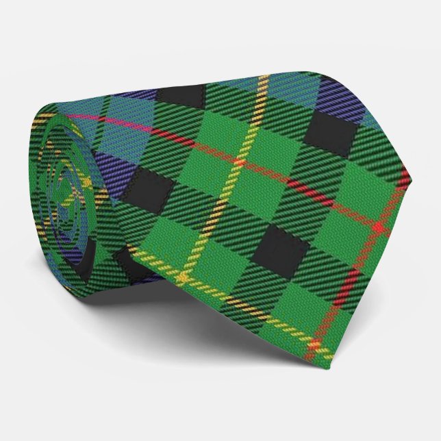 Scottish Clan Rollo Tartan Tie (Rolled)