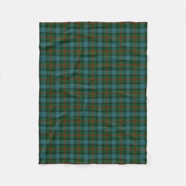 Scottish Clan Ross Hunting Classic Tartan Fleece Blanket (Front)