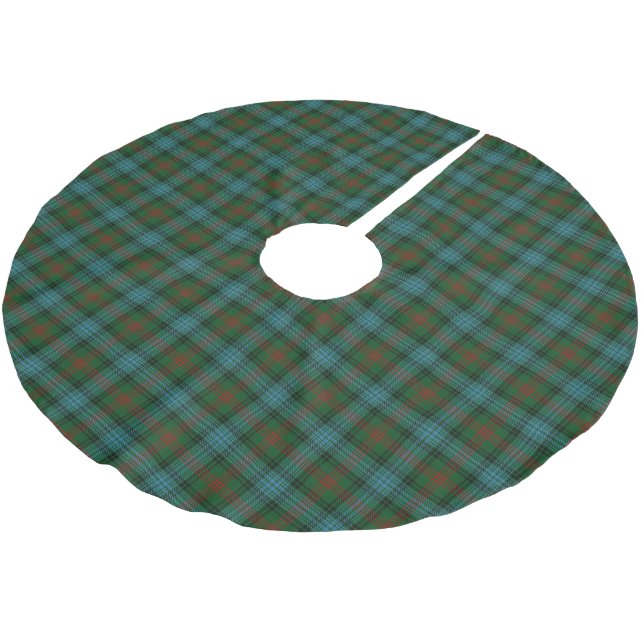 Scottish Clan Ross Hunting Tartan Brushed Polyester Tree Skirt (Angled)