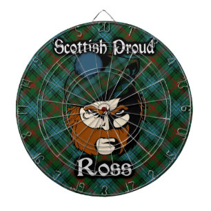 Scottish Clan Ross Tartan Dartboard